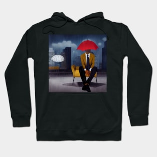 Man in a Suit Under Umbrella Hoodie